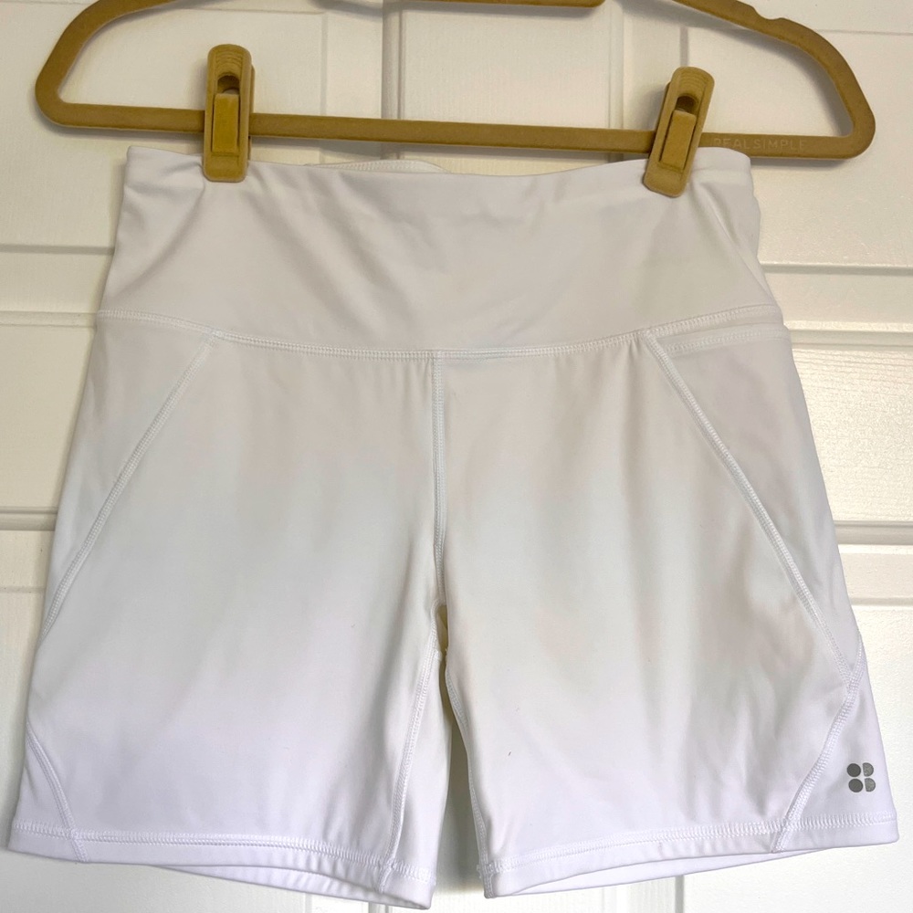 Sweaty Betty White Bike Shorts
